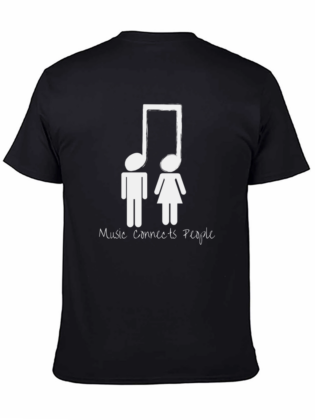 Music Connects People Unisex Black T-Shirt