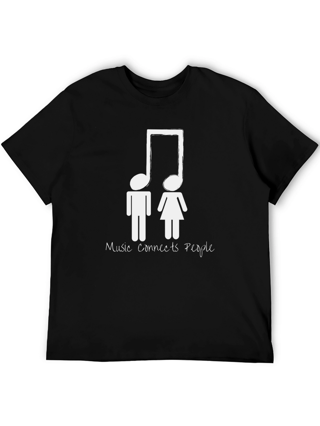 Music Connects People Unisex Black T-Shirt