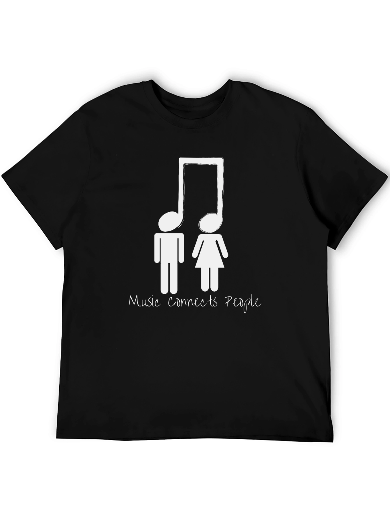 Music Connects People Unisex Black T-Shirt