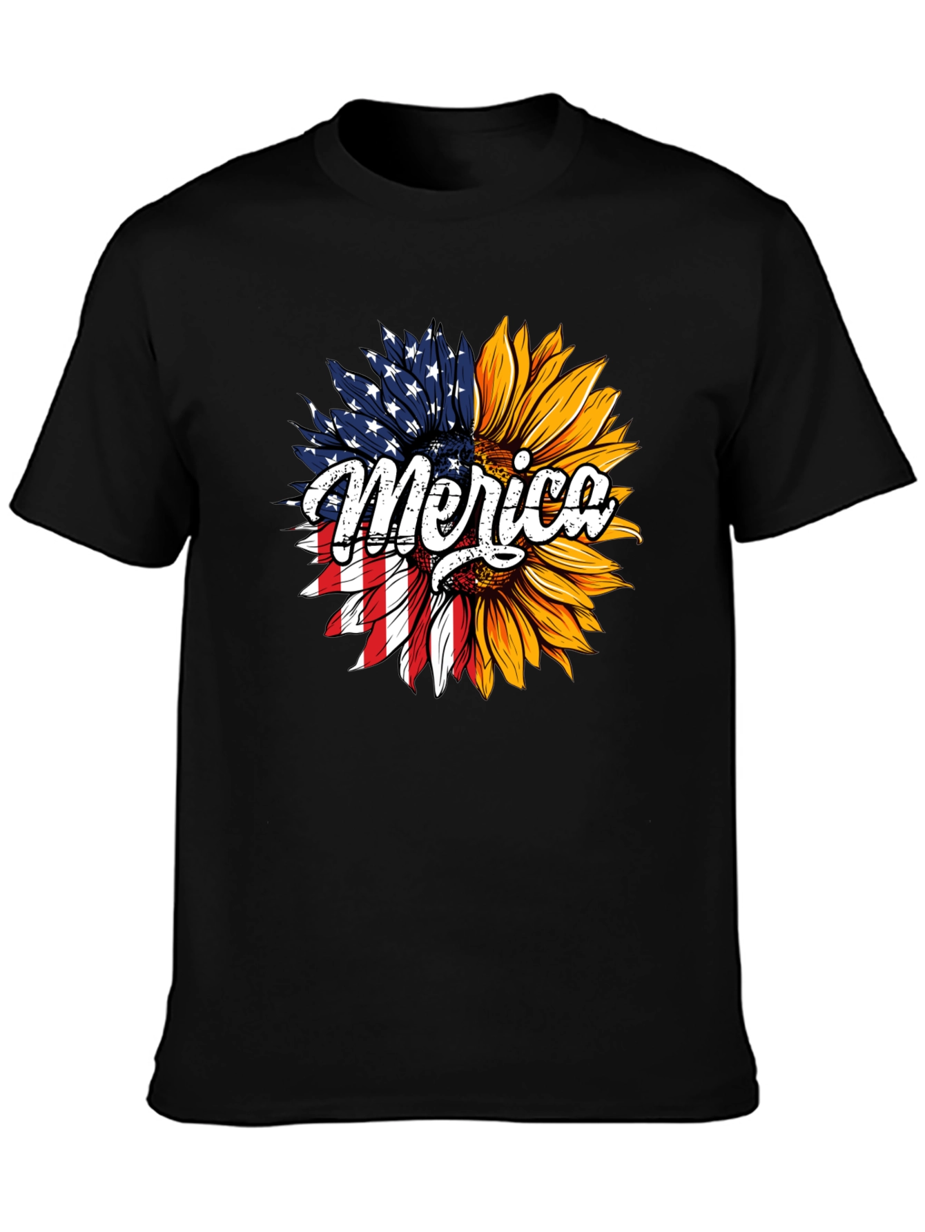 Patriotic Sunflower T-Shirt - Merica Design