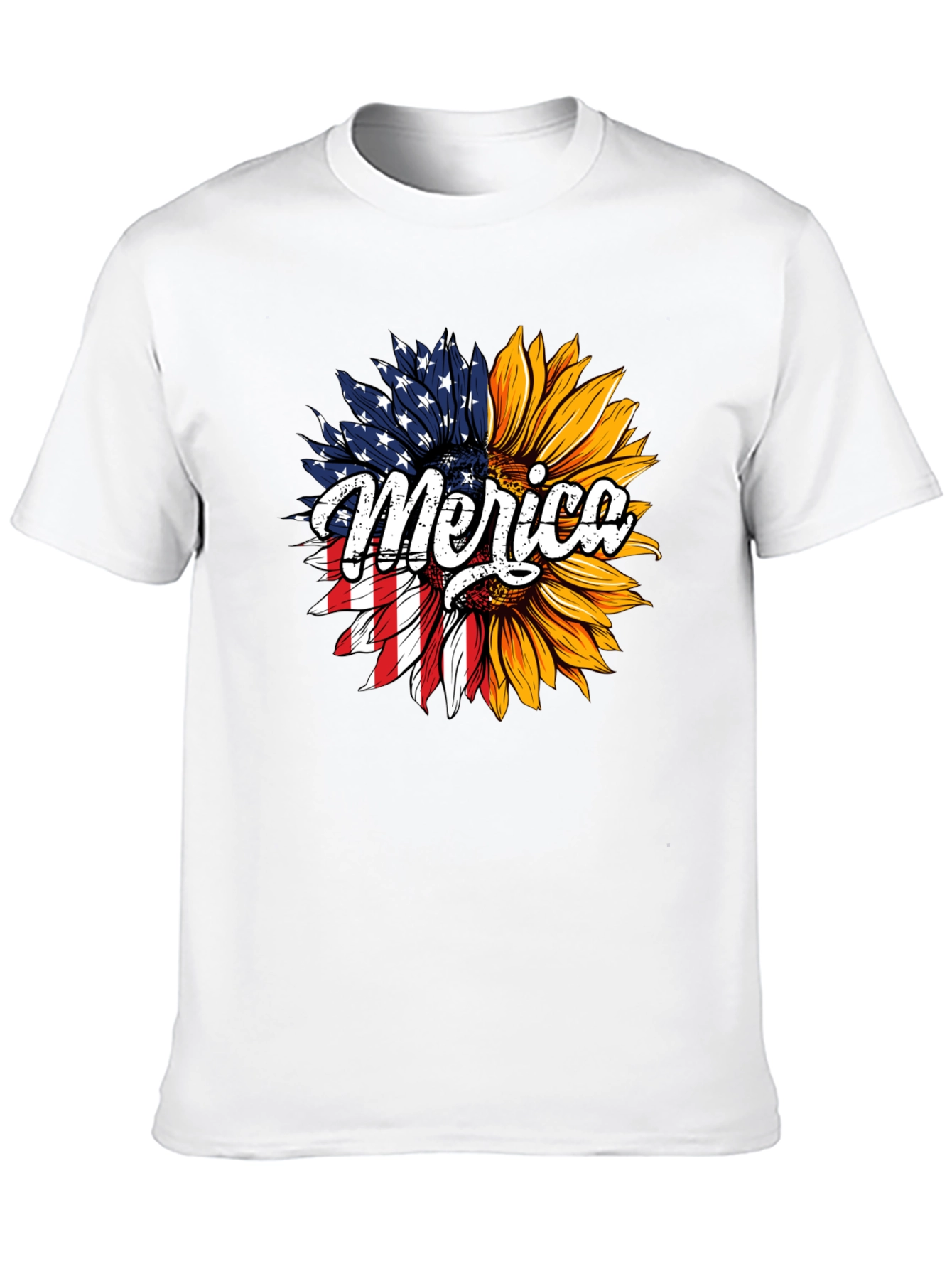 Patriotic Sunflower T-Shirt - Merica Design