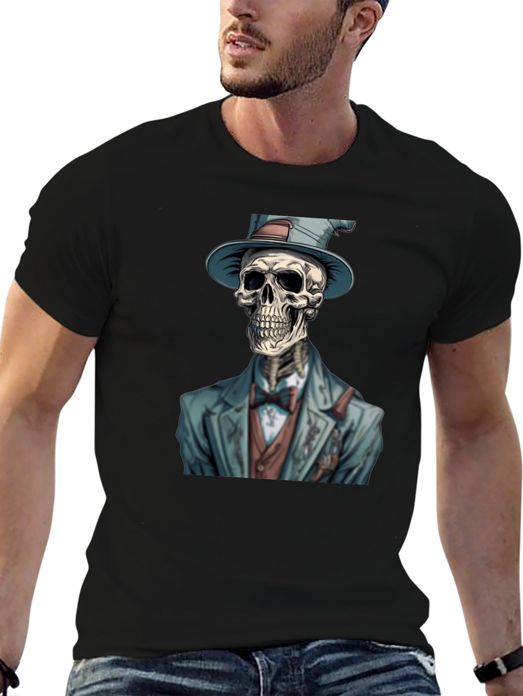 Dapper Skeleton T-Shirt - Unique Graphic Tee