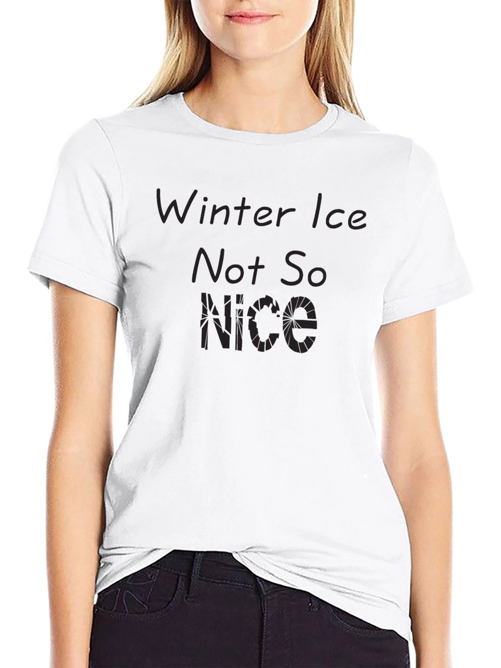 Winter Ice Not So Nice Black T-Shirt