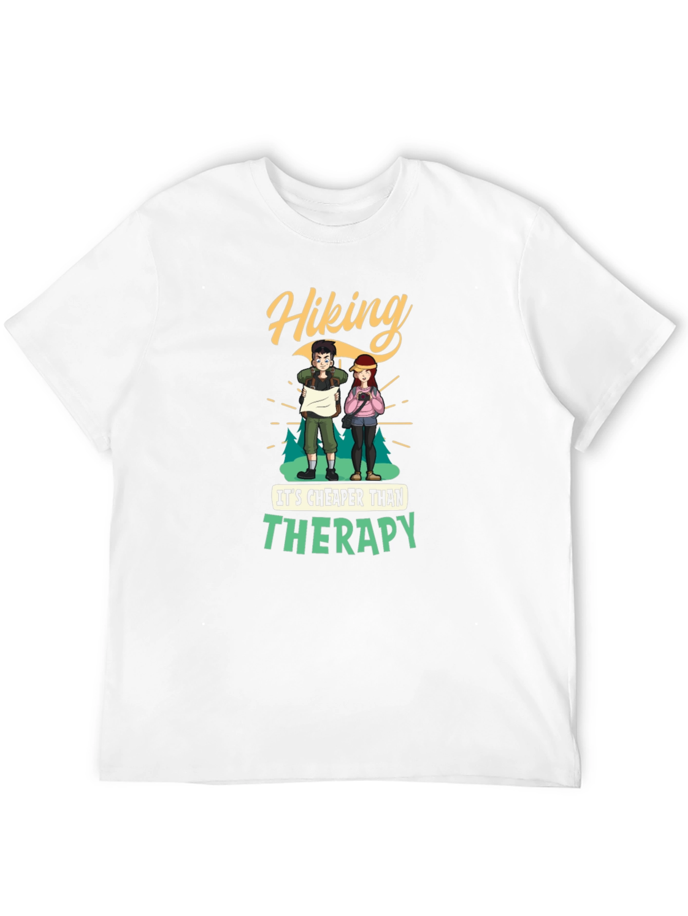 Hiking Cheaper Than Therapy Graphic Tee