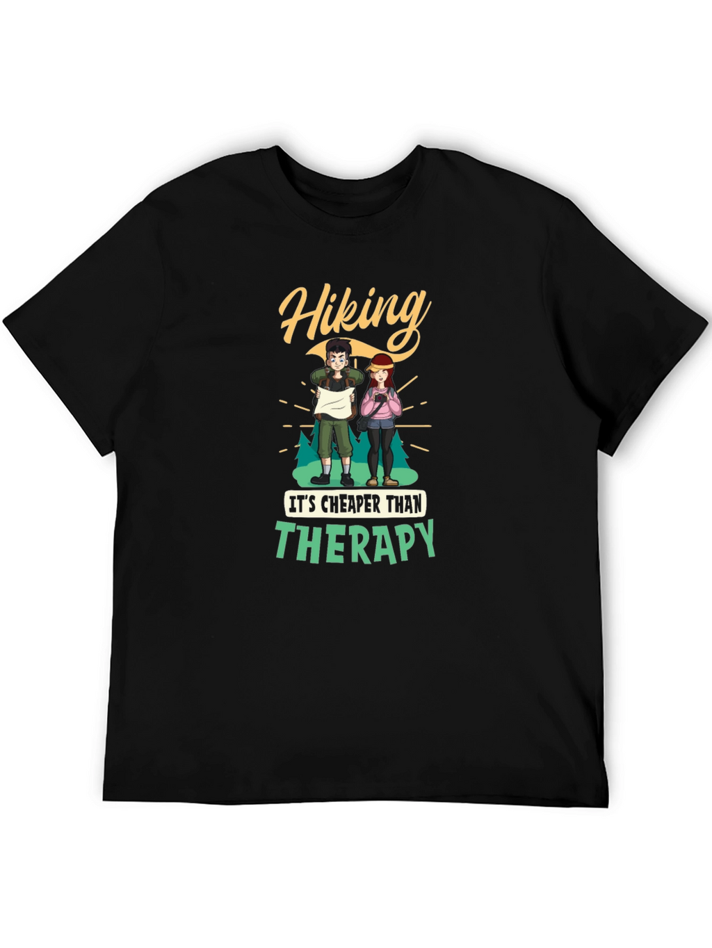 Hiking Cheaper Than Therapy Graphic Tee