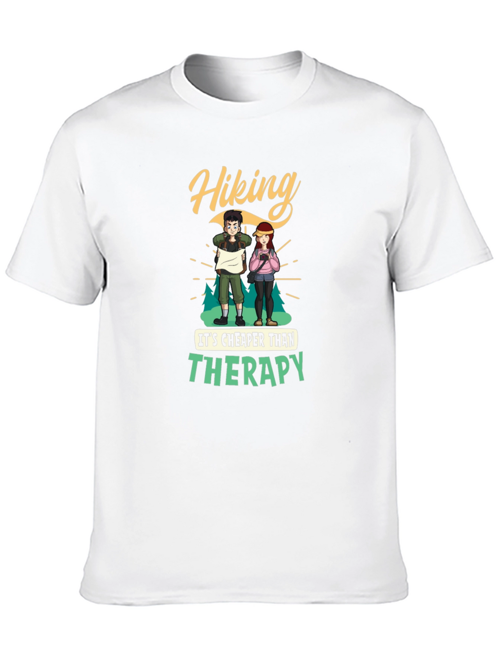 Hiking Cheaper Than Therapy Graphic Tee