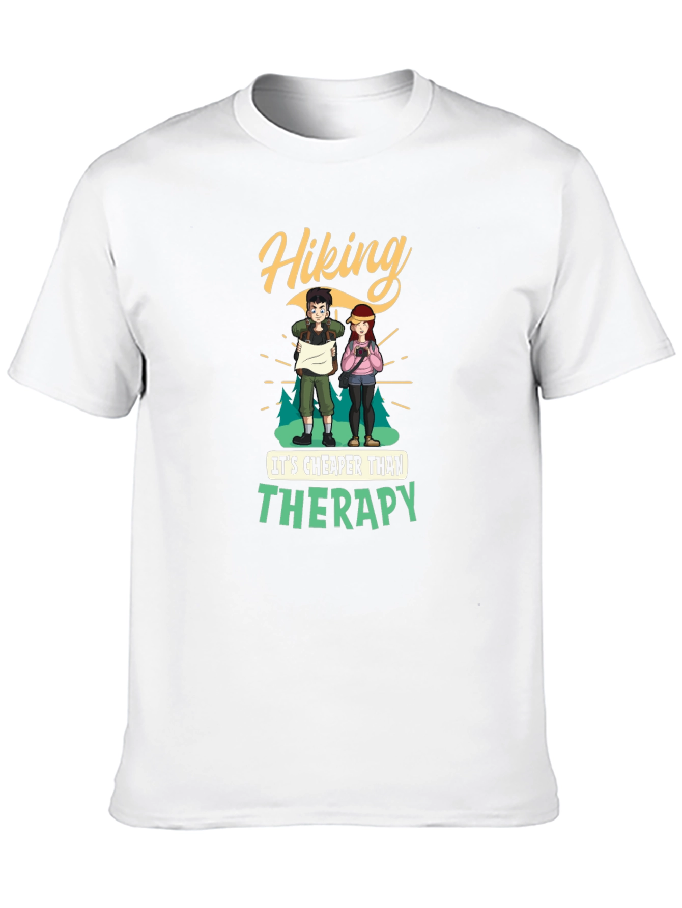 Hiking Cheaper Than Therapy Graphic Tee