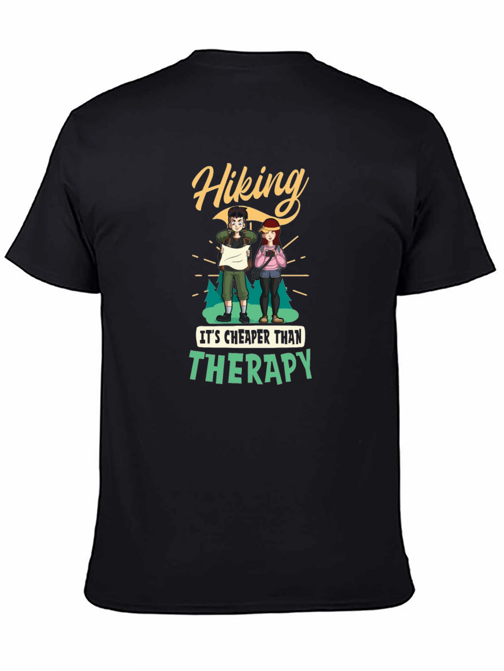 Hiking Cheaper Than Therapy Graphic Tee