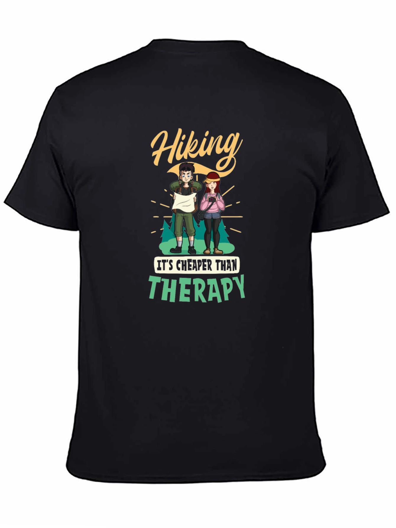 Hiking Cheaper Than Therapy Graphic Tee