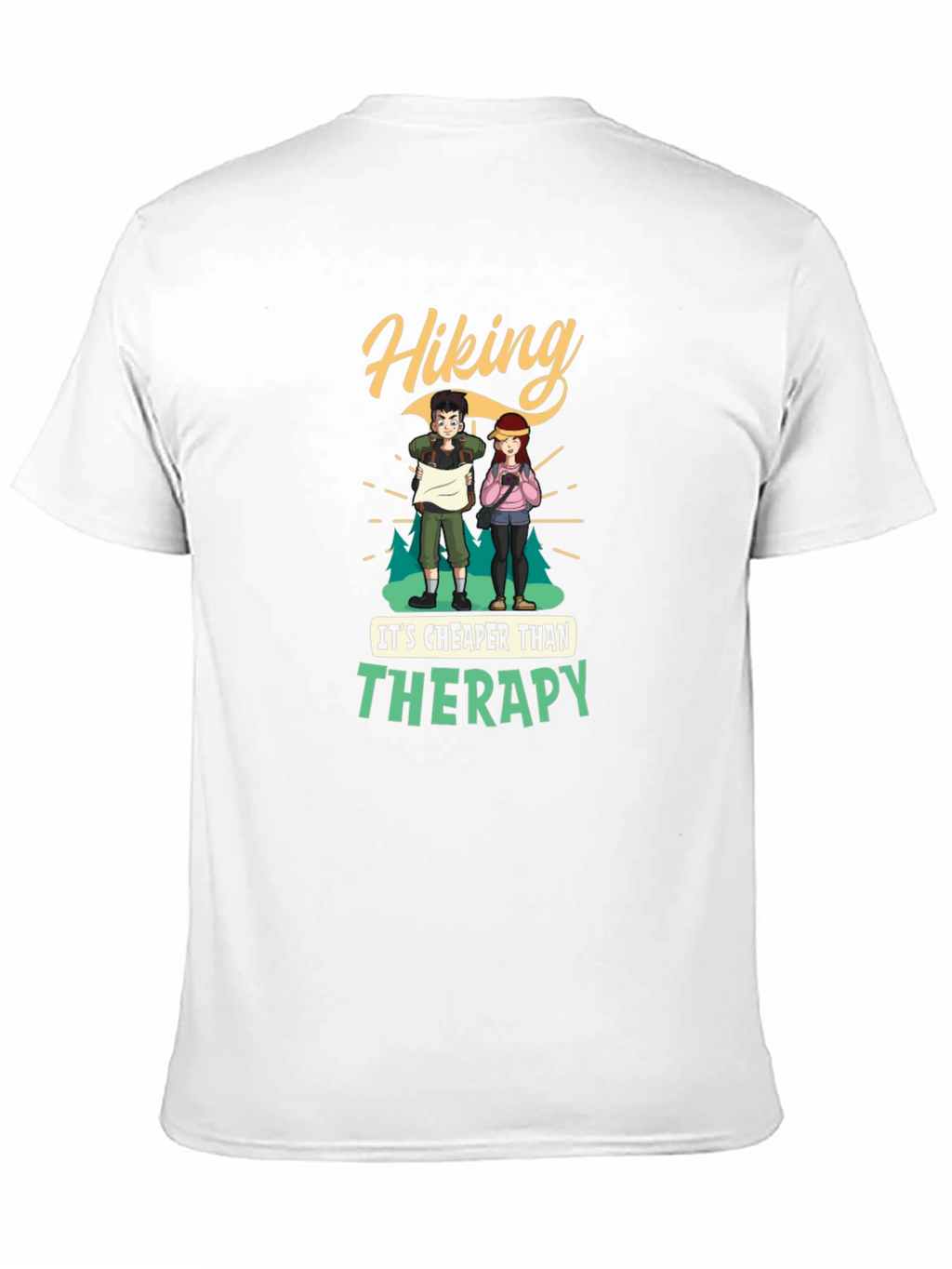 Hiking Cheaper Than Therapy Graphic Tee