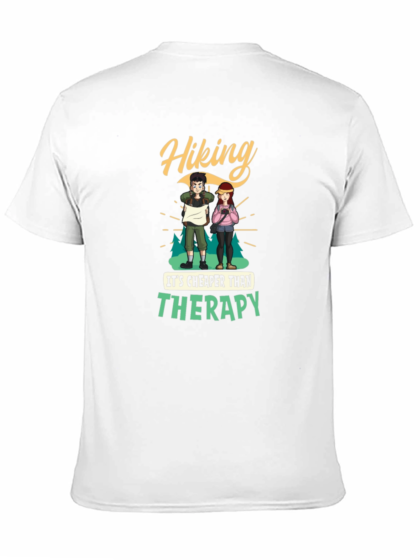 Hiking Cheaper Than Therapy Graphic Tee