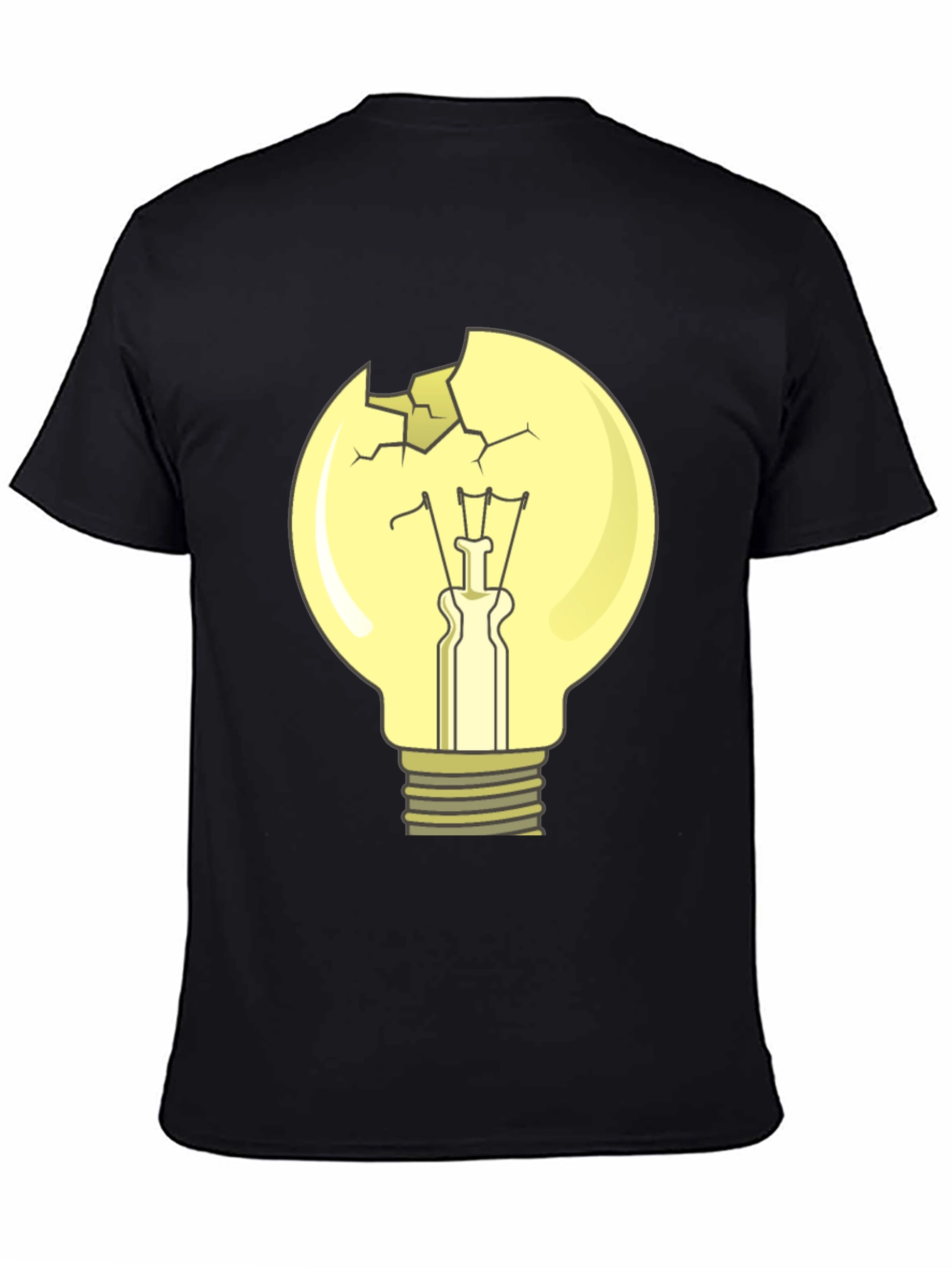 Broken Lightbulb Graphic Tee - Unique Design