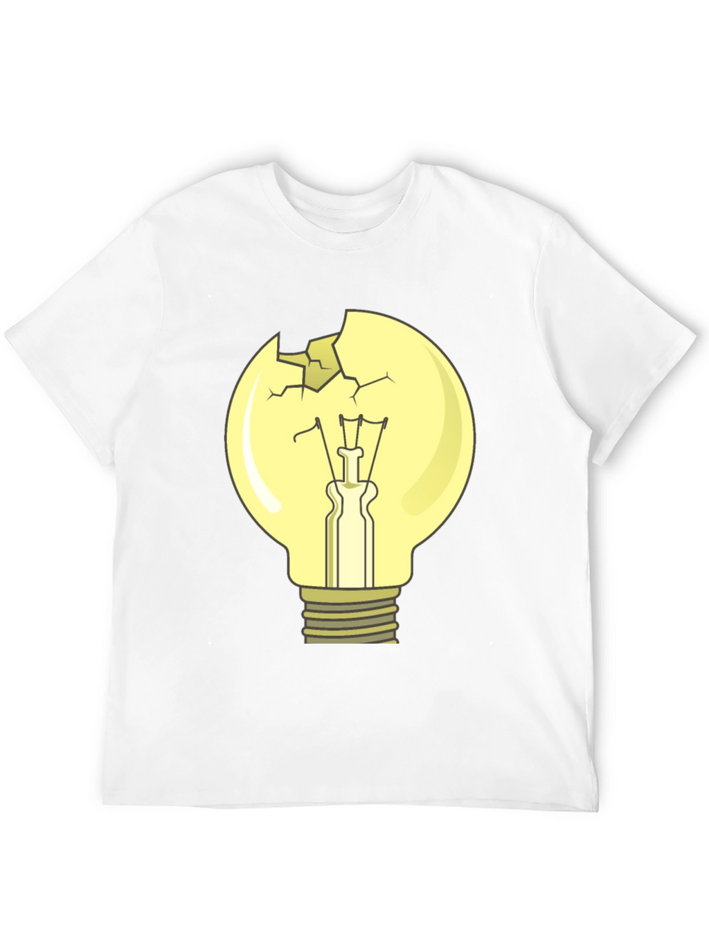 Broken Lightbulb Graphic Tee - Unique Design
