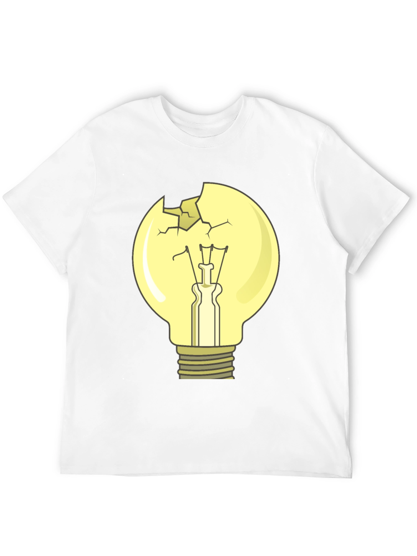 Broken Lightbulb Graphic Tee - Unique Design
