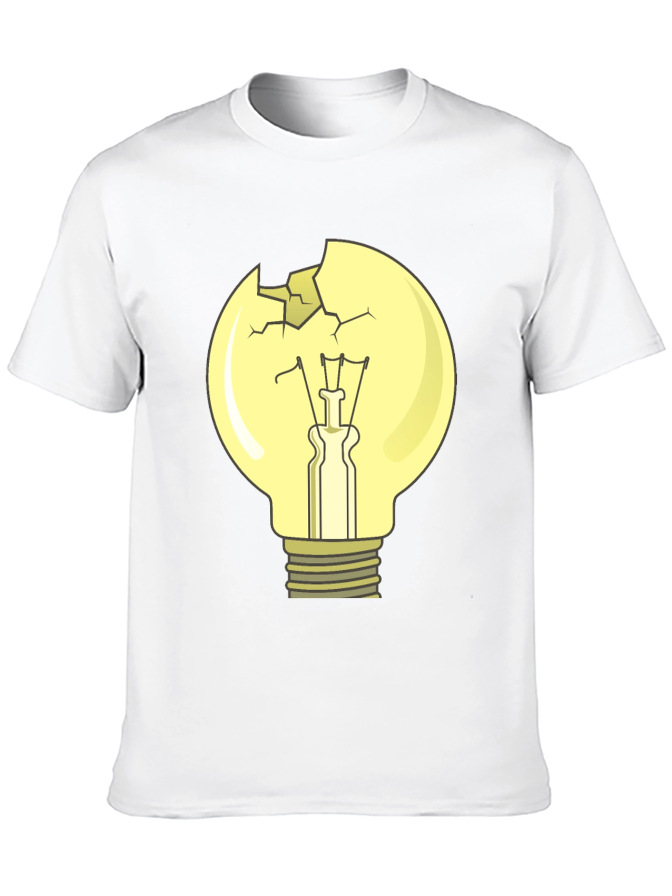 Broken Lightbulb Graphic Tee - Unique Design