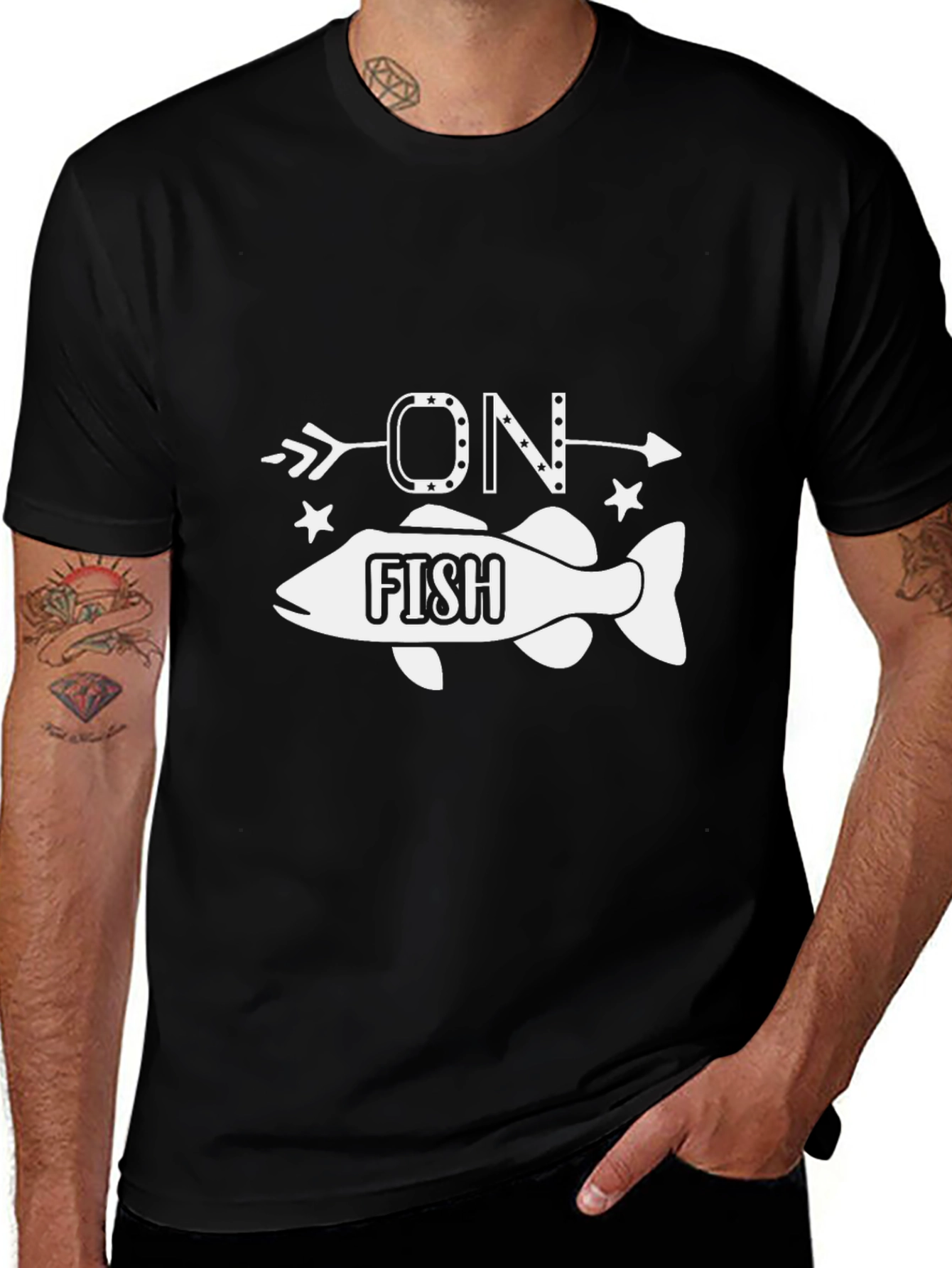 On Fish Arrow Graphic T-Shirt