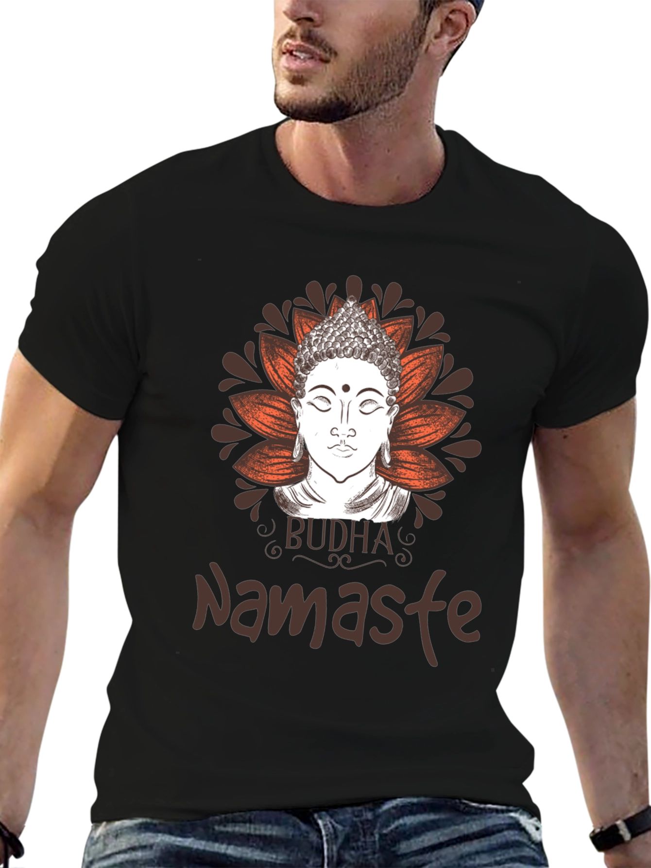 Buddha Namaste Graphic Tee - Spiritual Meditation T-Shirt