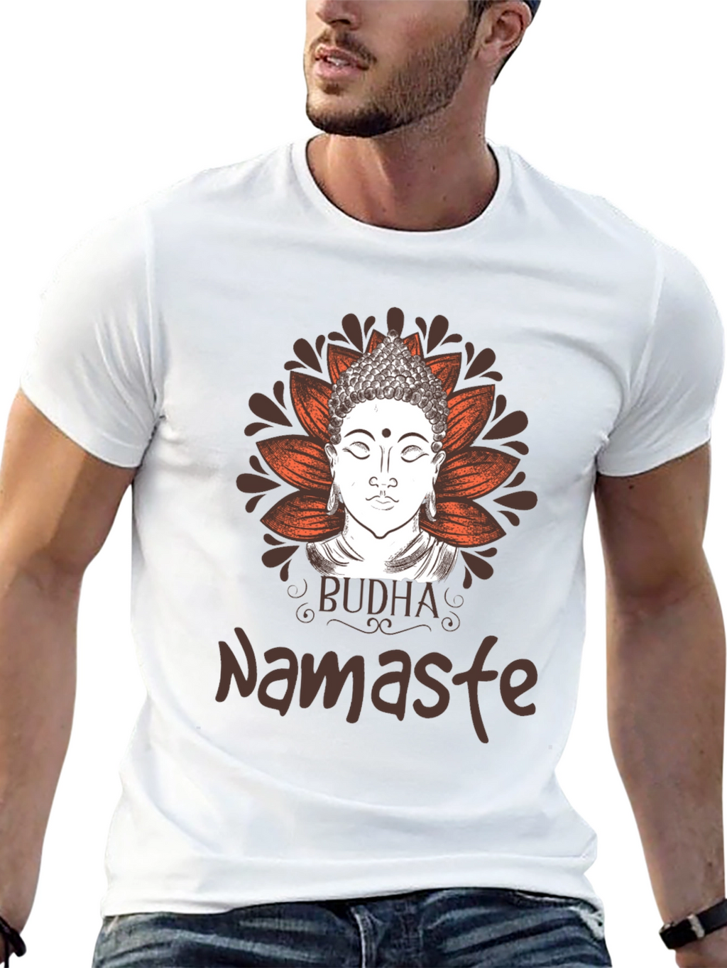 Buddha Namaste Graphic Tee - Spiritual Meditation T-Shirt