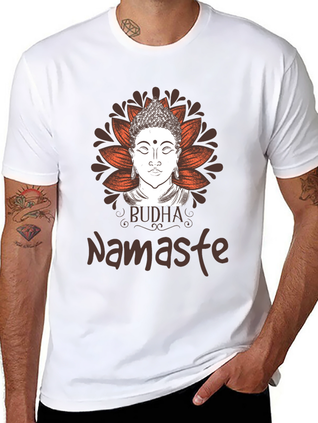 Buddha Namaste Graphic Tee - Spiritual Meditation T-Shirt