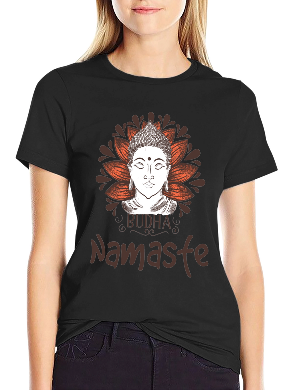 Buddha Namaste Graphic Tee - Spiritual Meditation T-Shirt