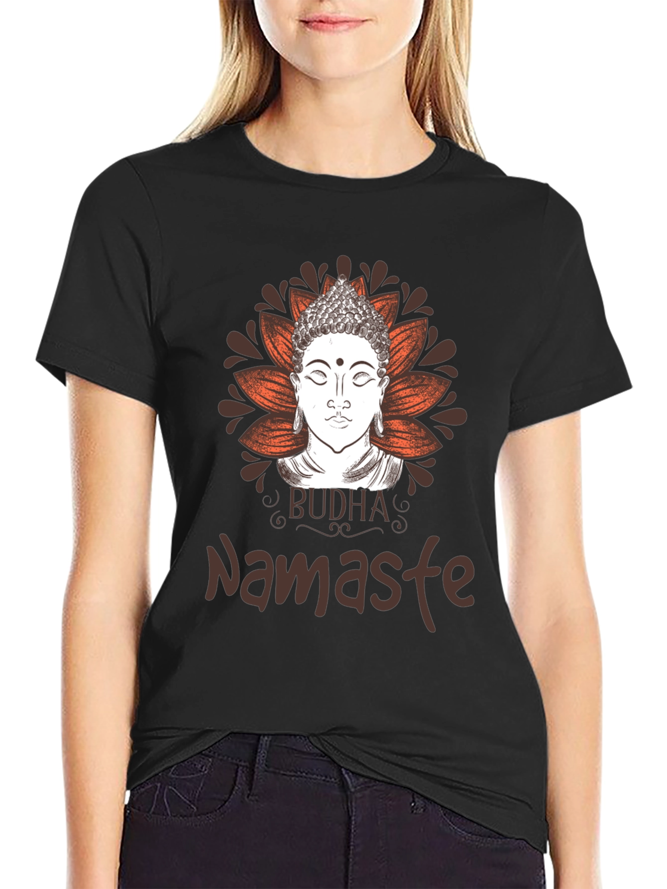 Buddha Namaste Graphic Tee - Spiritual Meditation T-Shirt