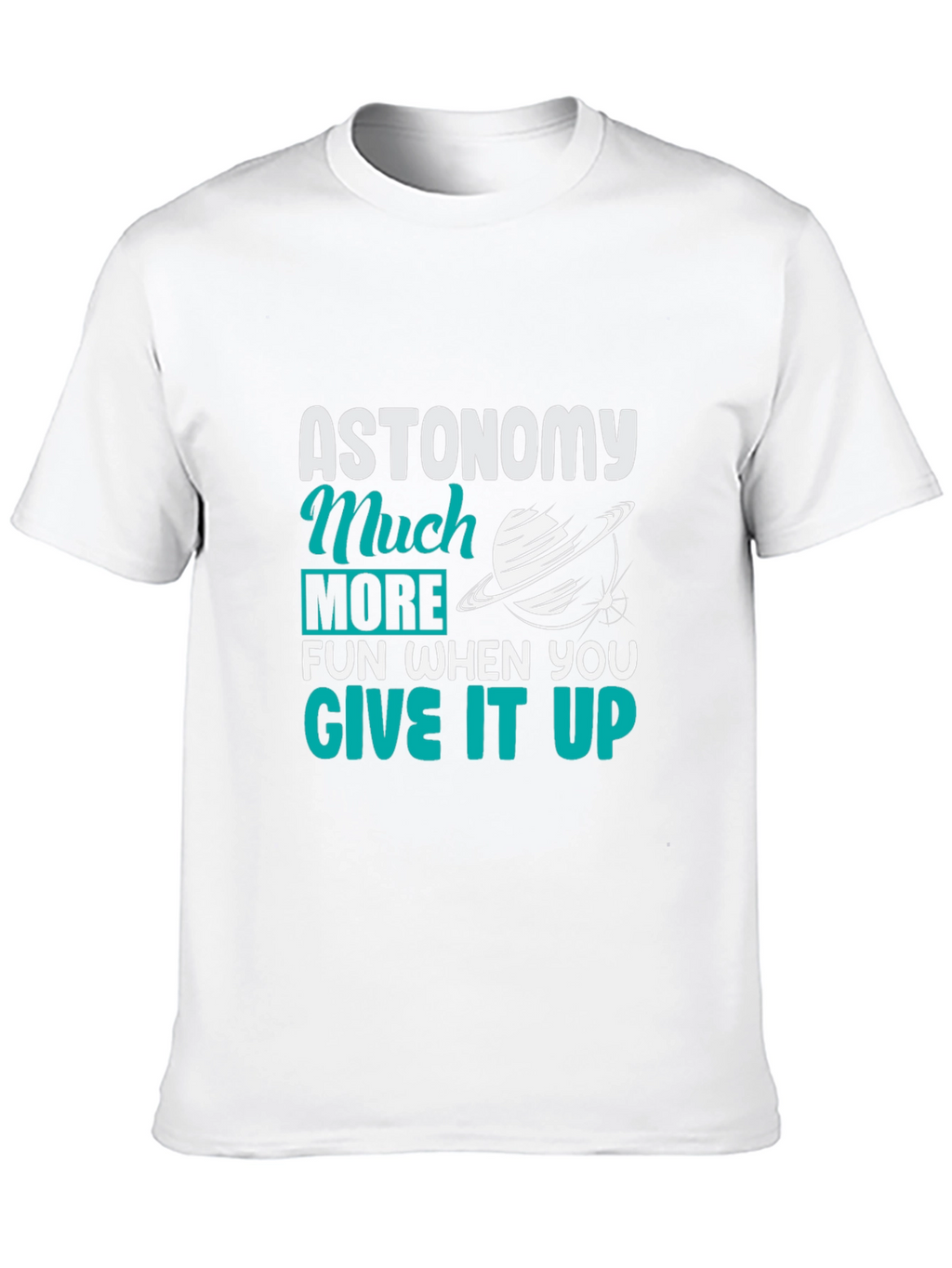 Astronomy Fun Black Graphic Tee Shirt