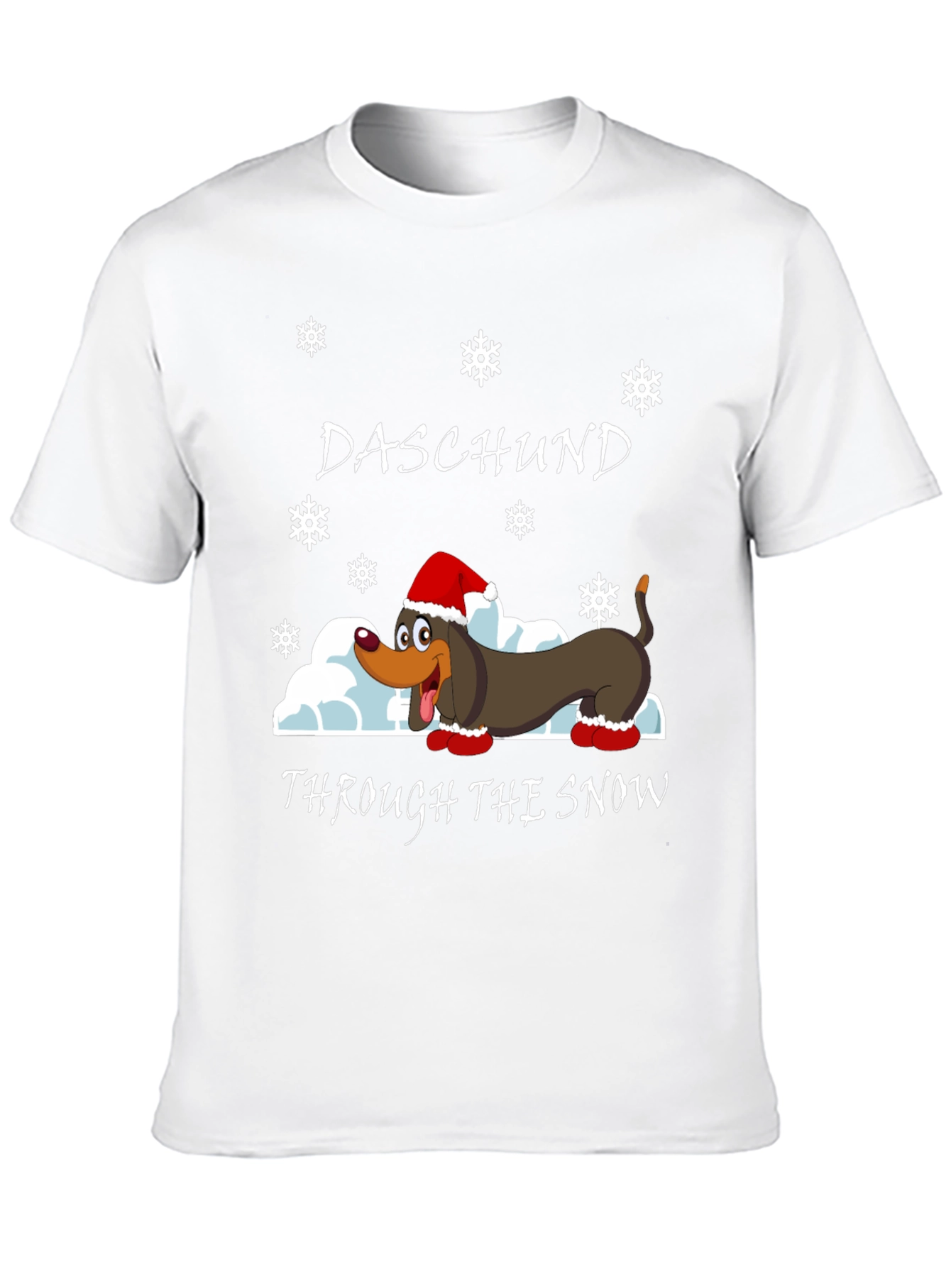 Daschund Through The Snow Graphic T-Shirt