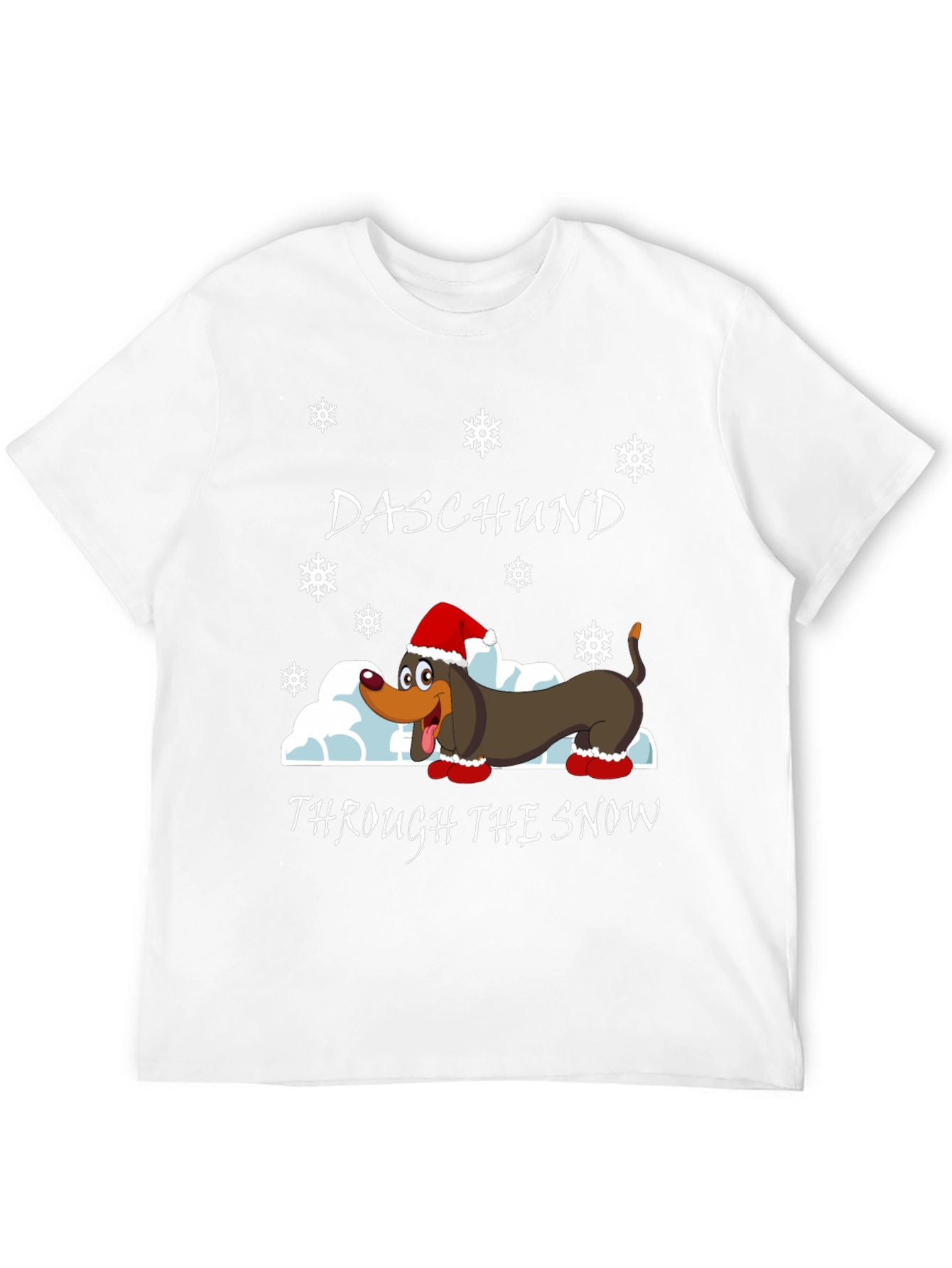 Daschund Through The Snow Graphic T-Shirt