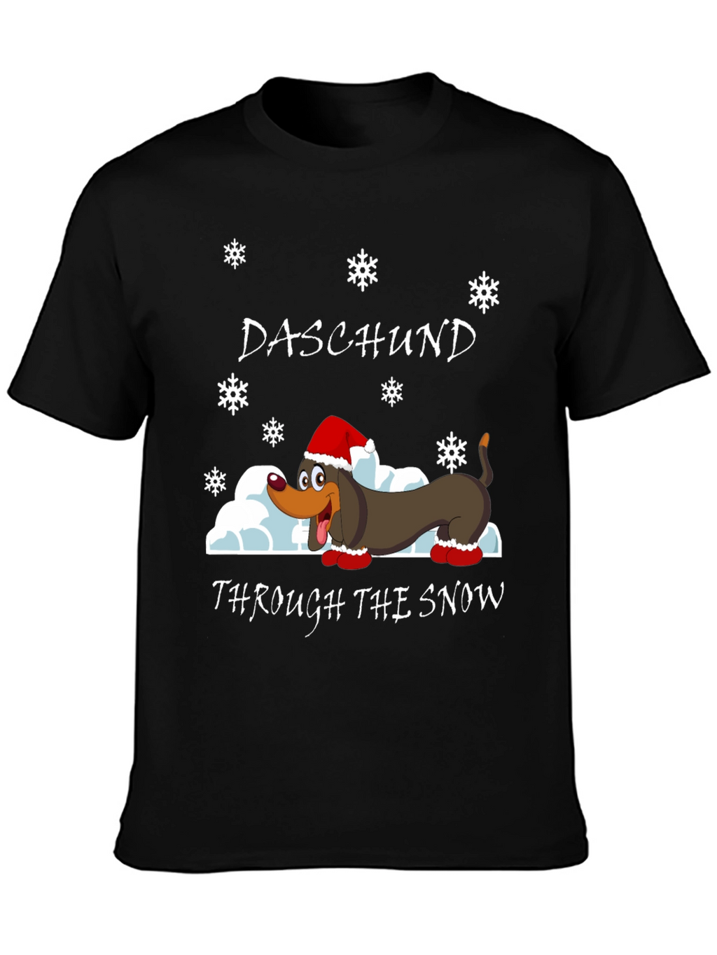Daschund Through The Snow Graphic T-Shirt