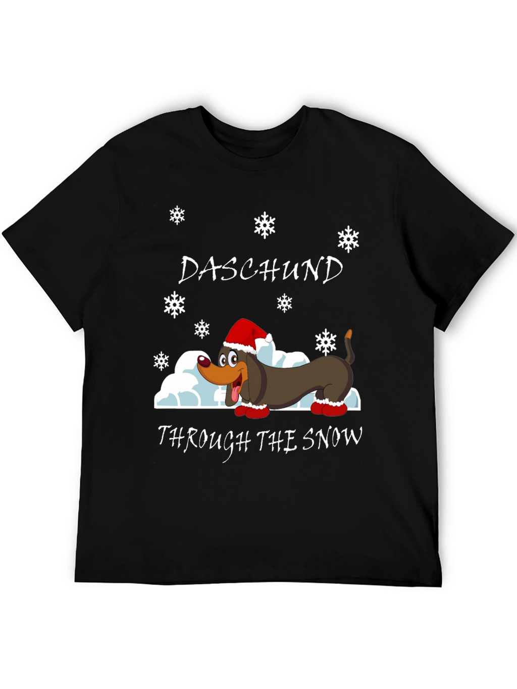 Daschund Through The Snow Graphic T-Shirt