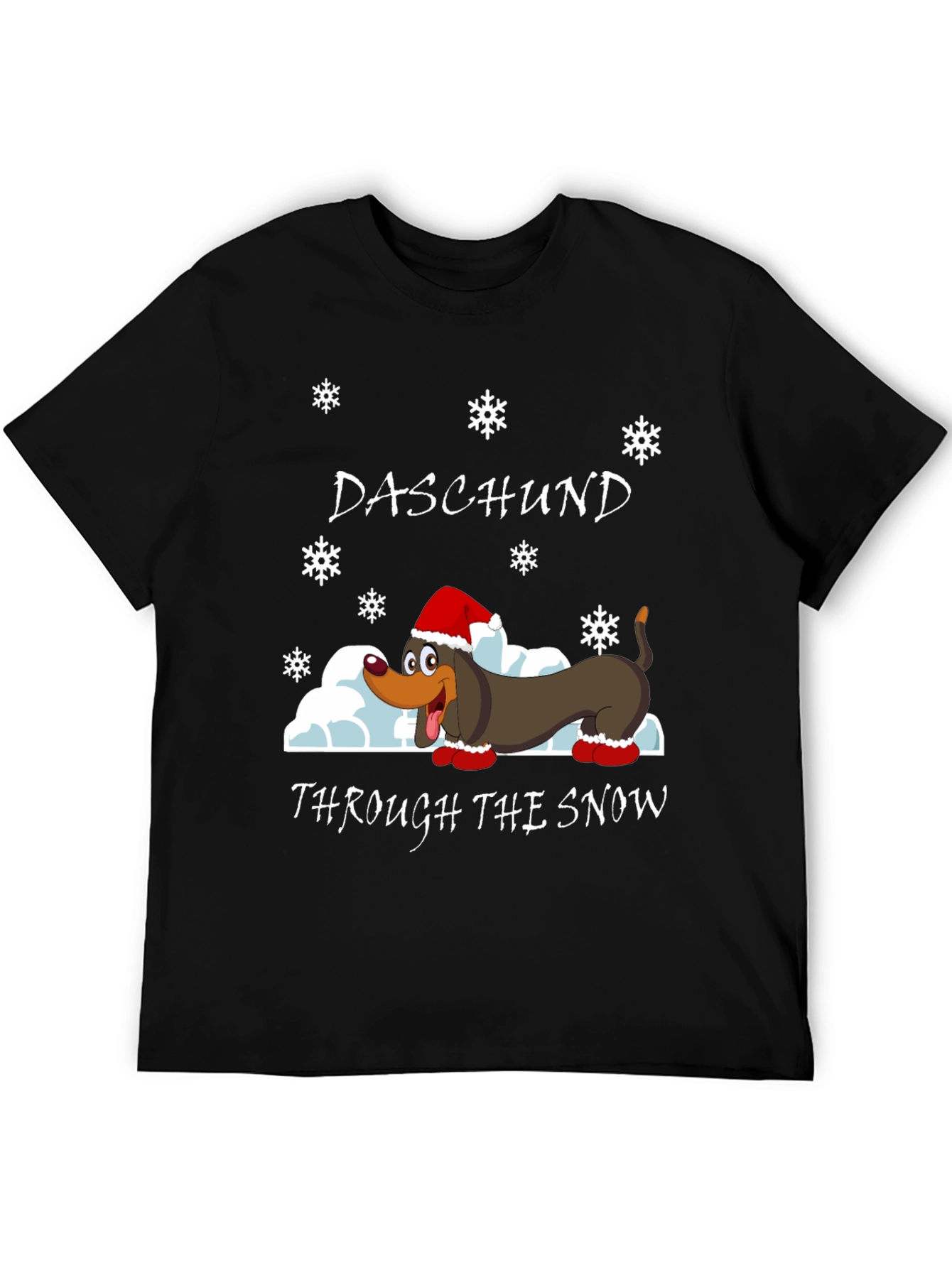 Daschund Through The Snow Graphic T-Shirt