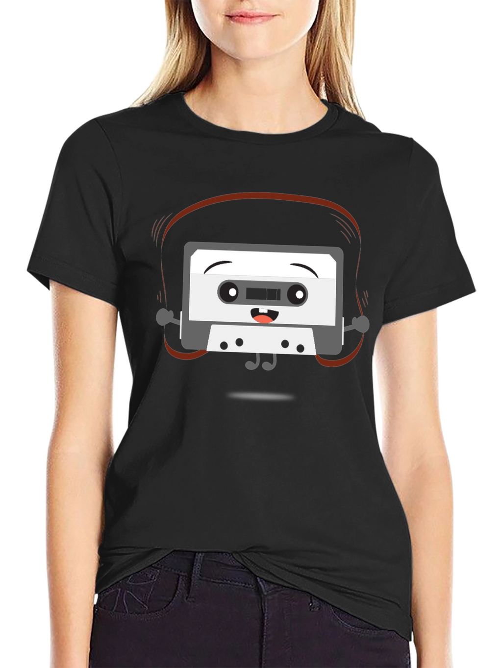 Cartoon Cassette Tape Graphic Tee