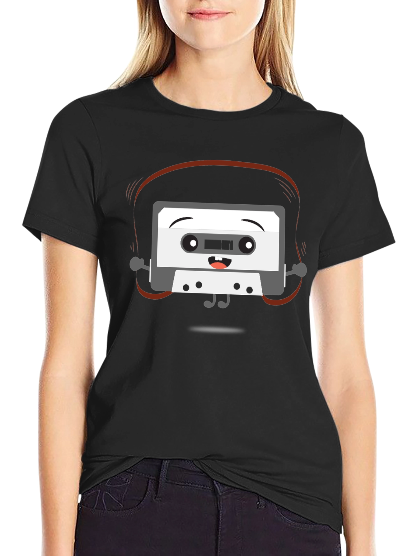 Cartoon Cassette Tape Graphic Tee
