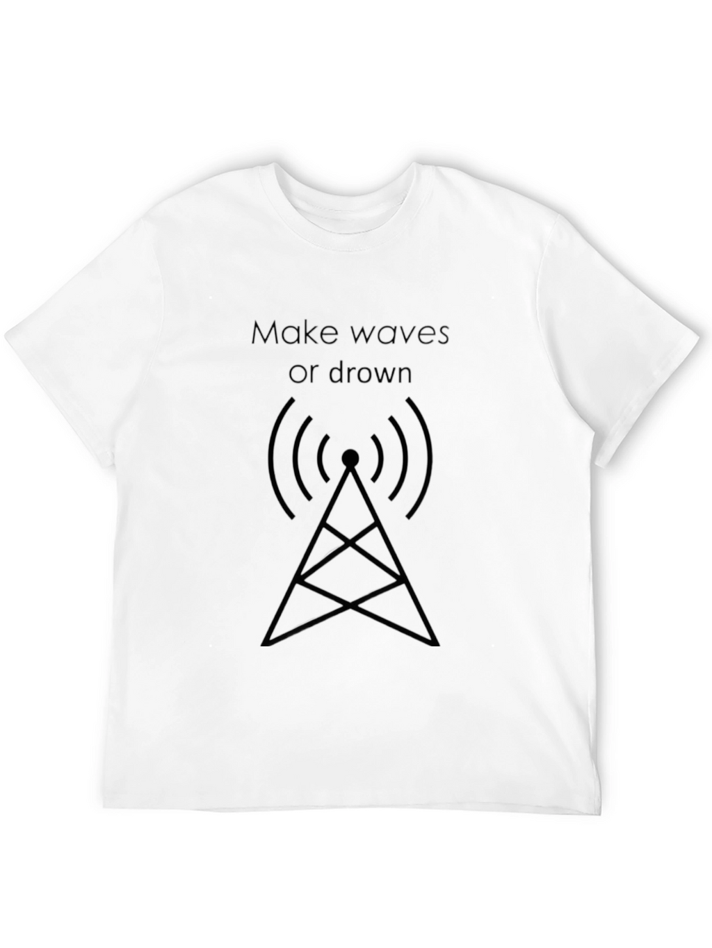 Make Waves T-Shirt: Stylish Mens Black Tee