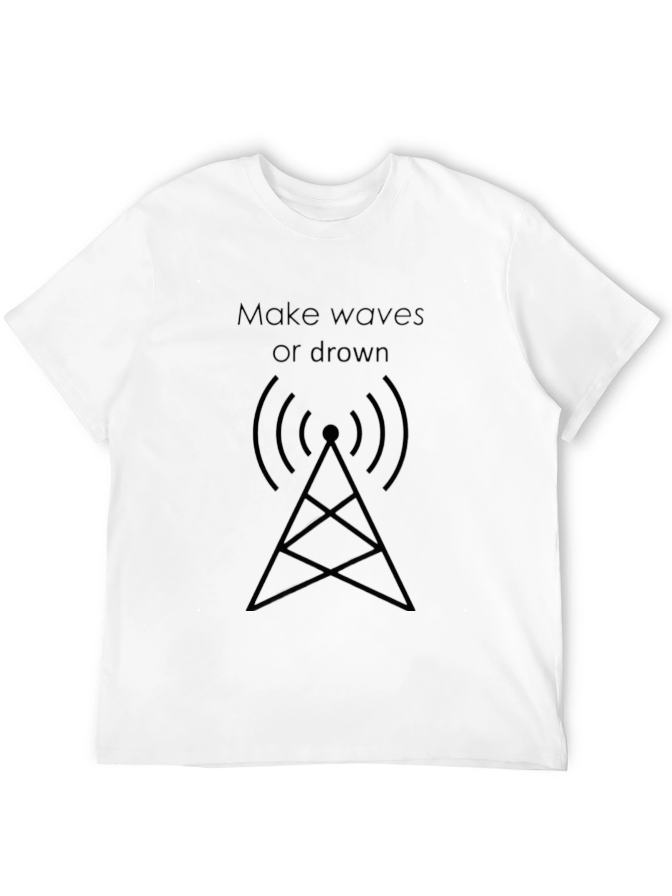 Make Waves T-Shirt: Stylish Mens Black Tee