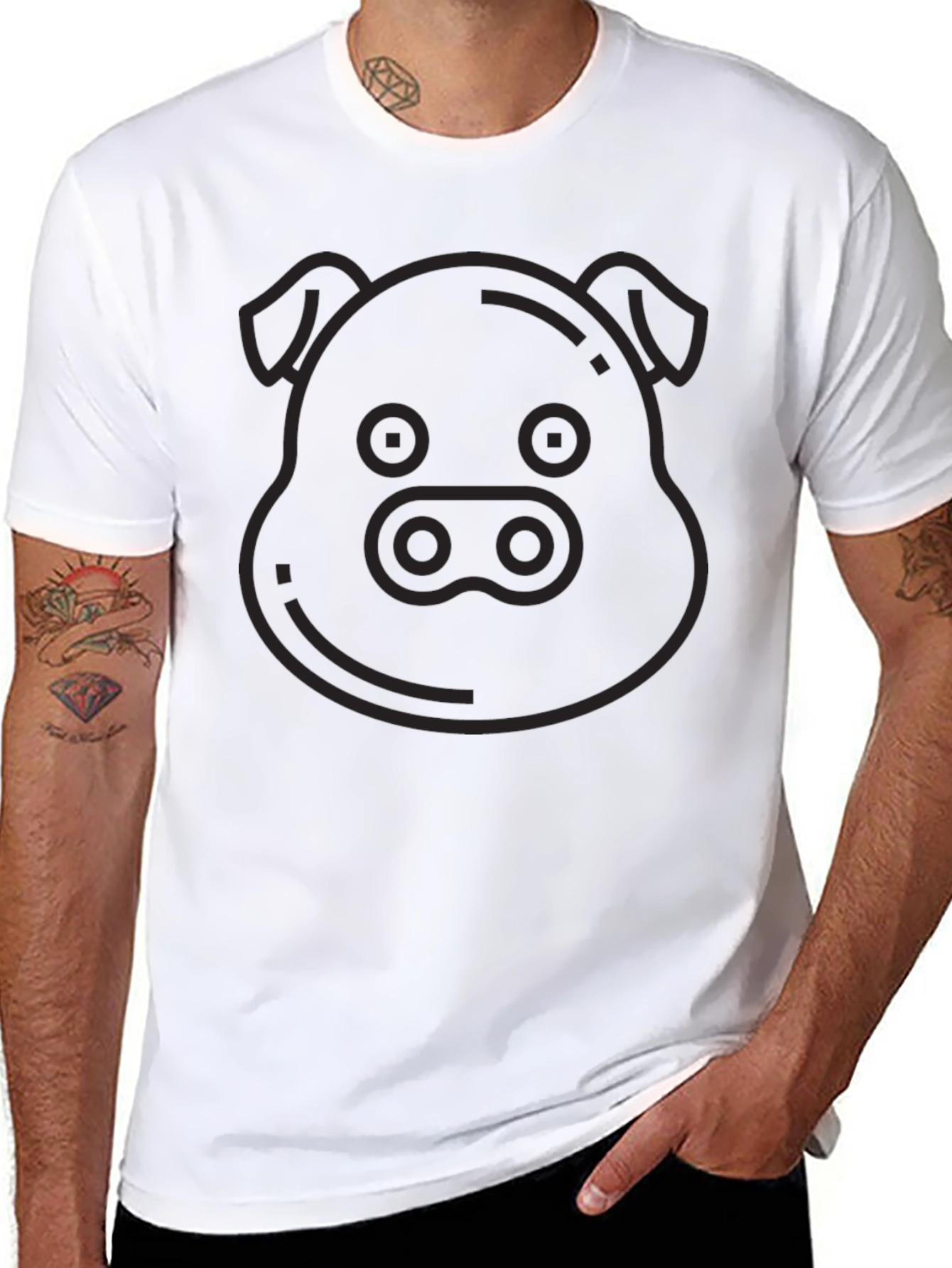 Pig Emoji Graphic T-Shirt