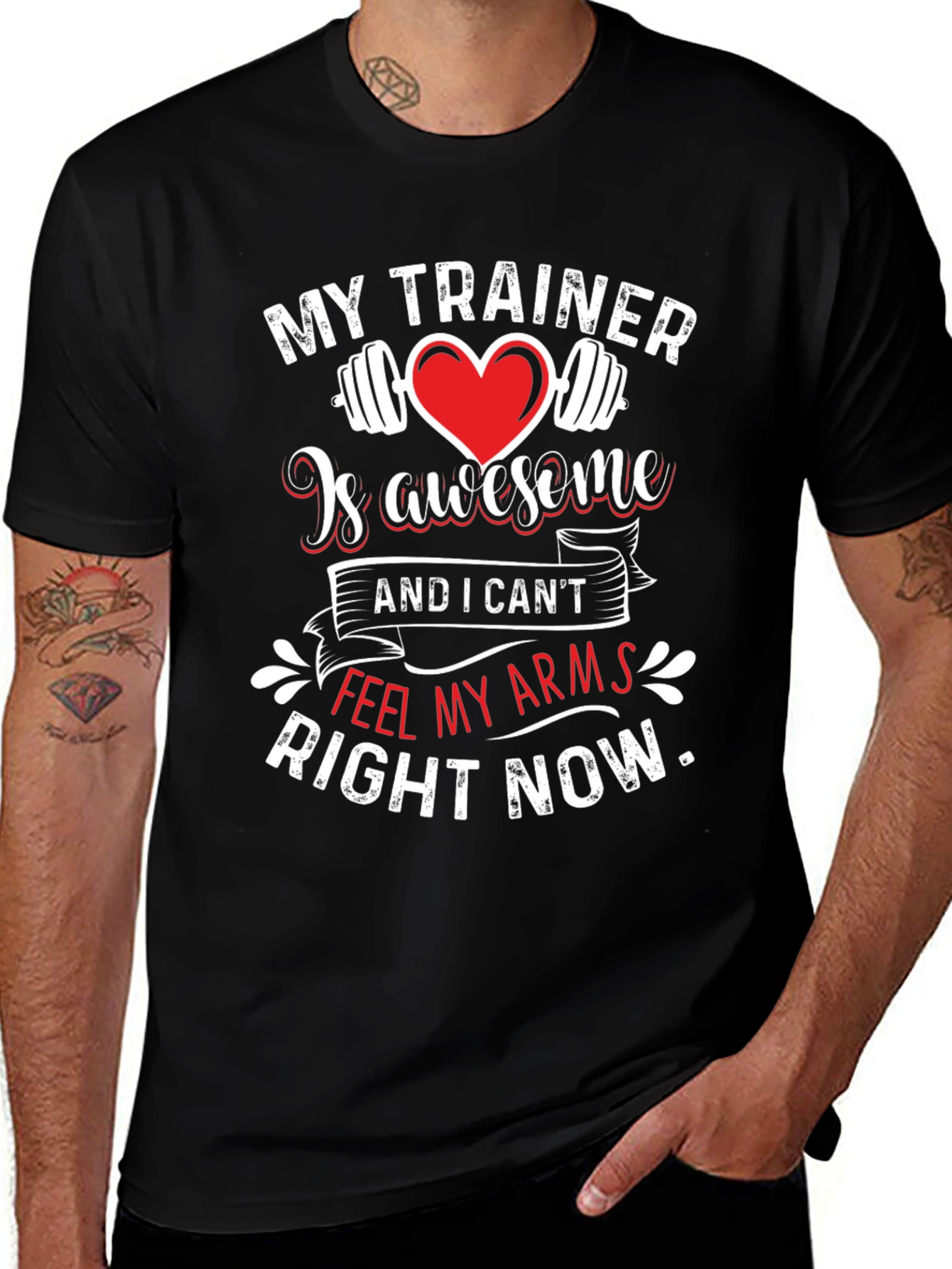 Funny Workout Shirt - My Trainer Is Awesome