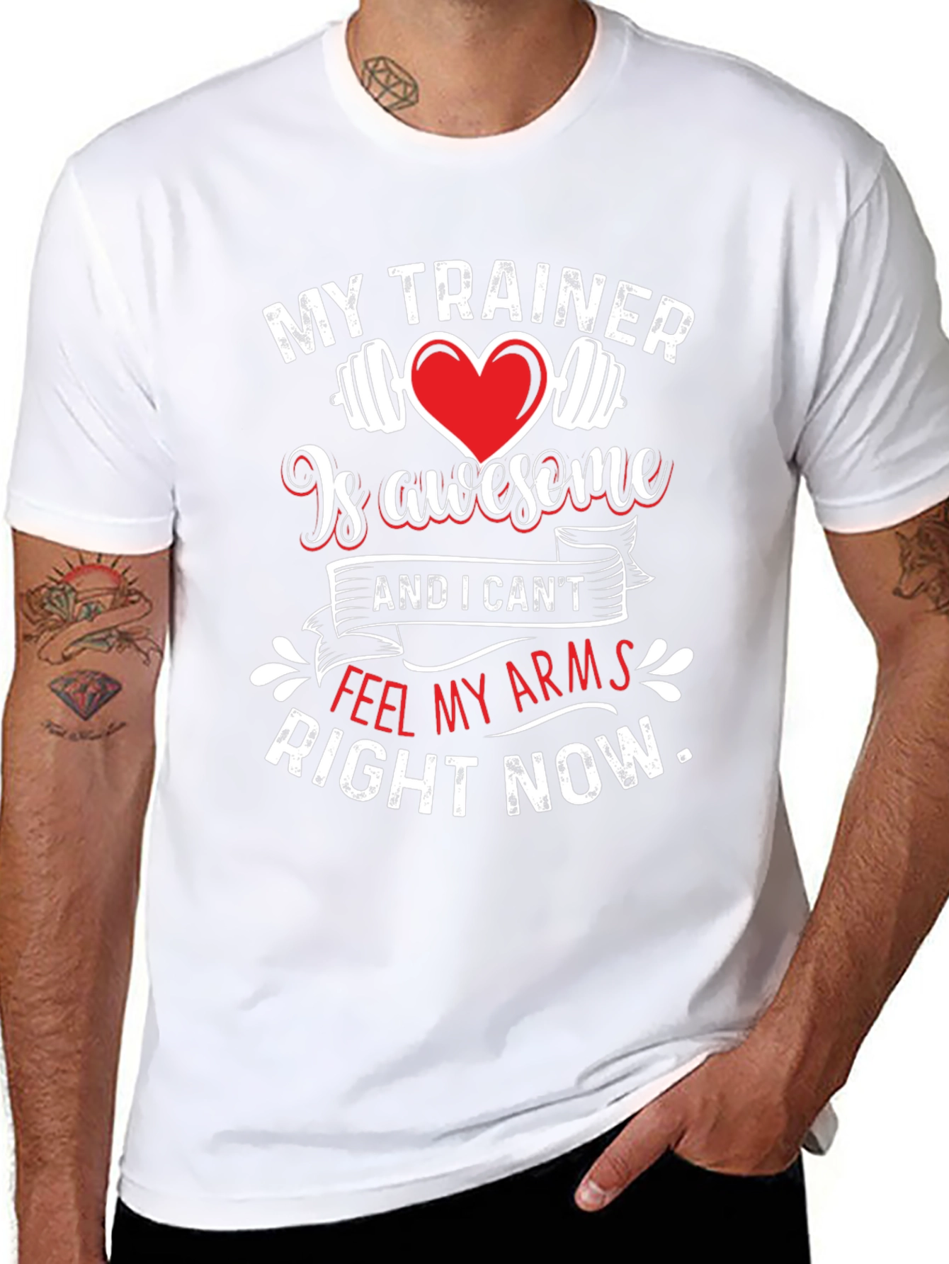 Funny Workout Shirt - My Trainer Is Awesome