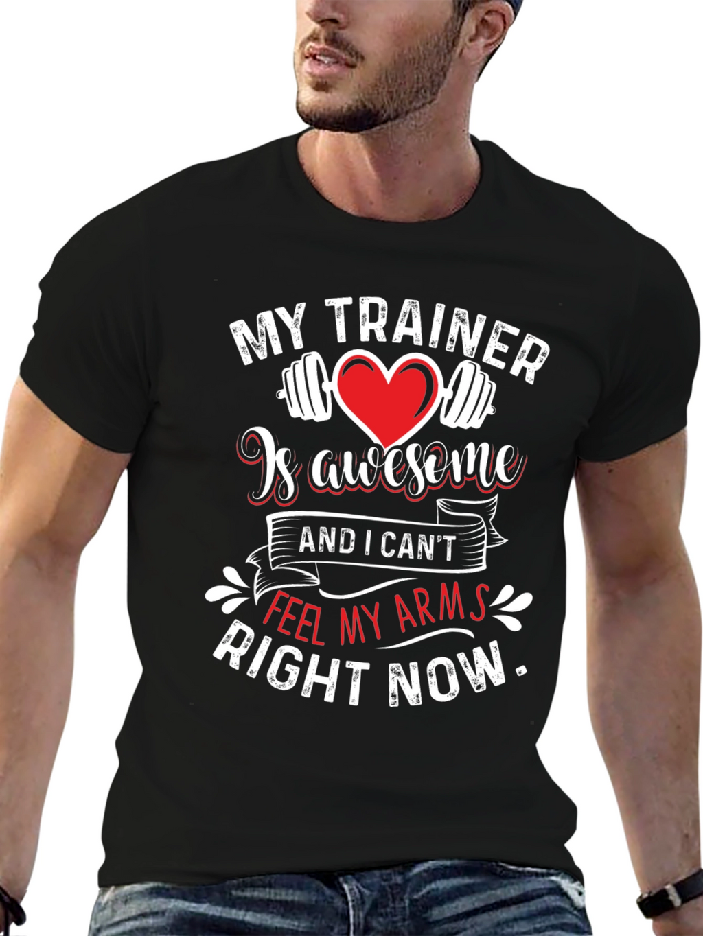 Funny Workout Shirt - My Trainer Is Awesome