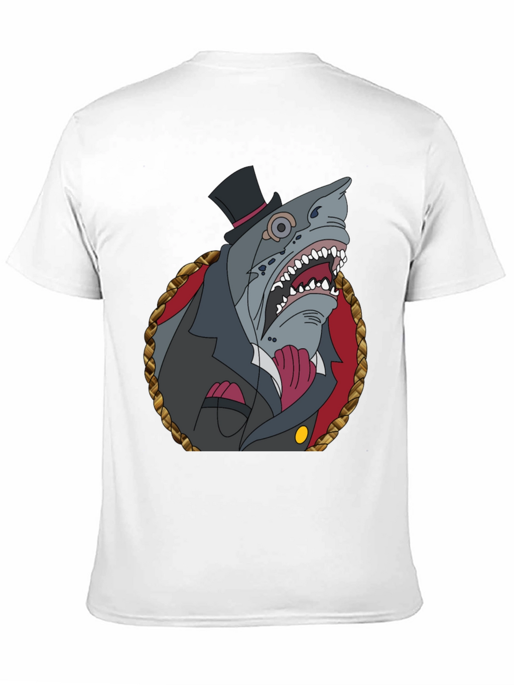 Dapper Shark Graphic Tee - Black Cotton Blend