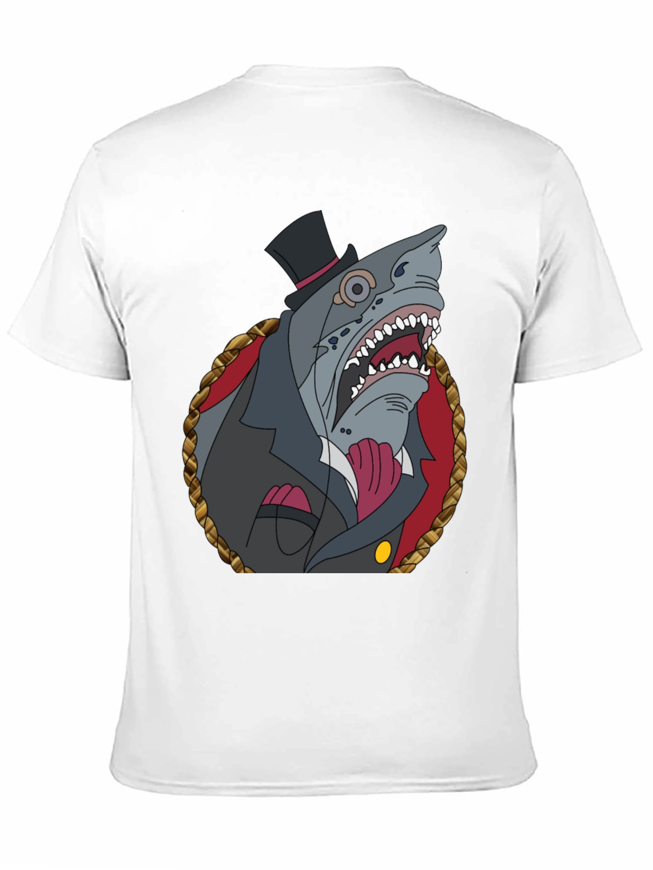 Dapper Shark Graphic Tee - Black Cotton Blend