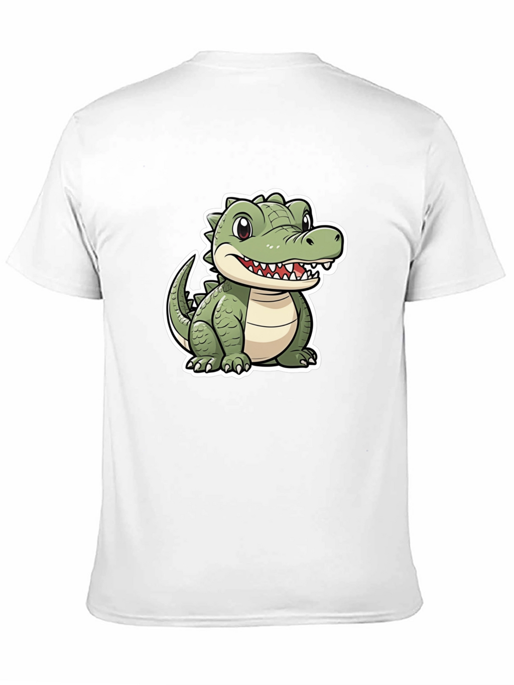 Cartoon Alligator Graphic Tee - Black