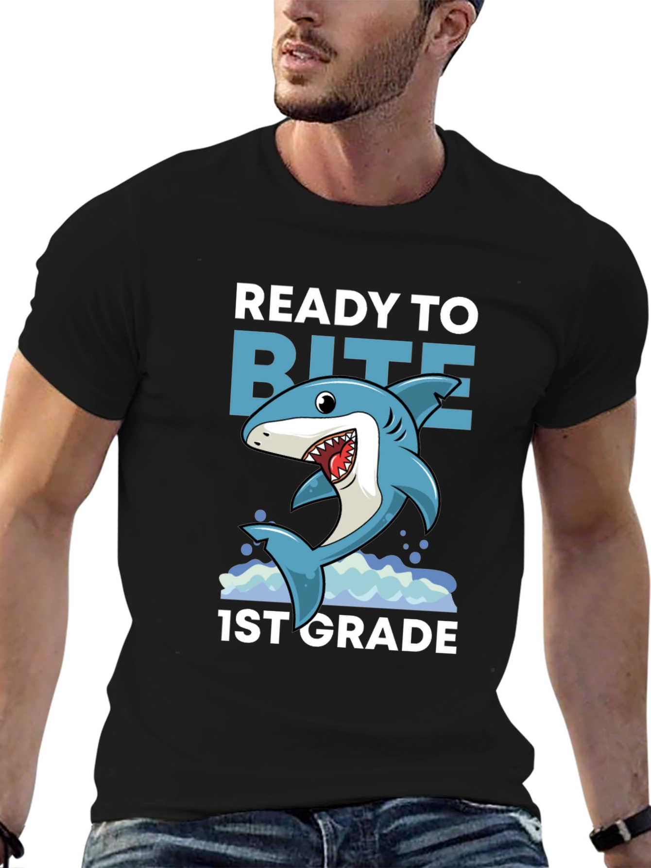 Ready to Bite 1st Grade Shark T-Shirt