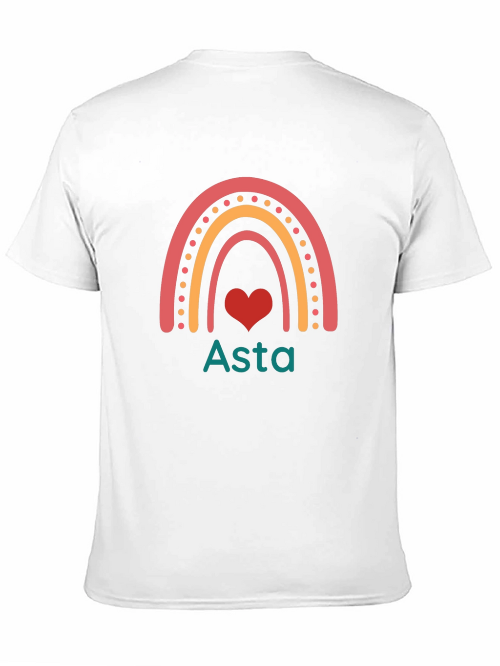 Rainbow Heart Asta T-Shirt - Unisex Cotton Tee
