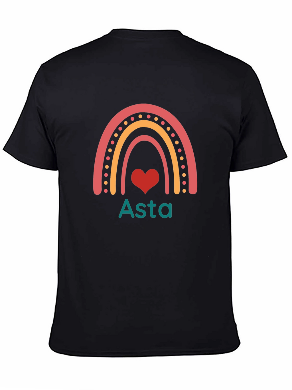 Rainbow Heart Asta T-Shirt - Unisex Cotton Tee