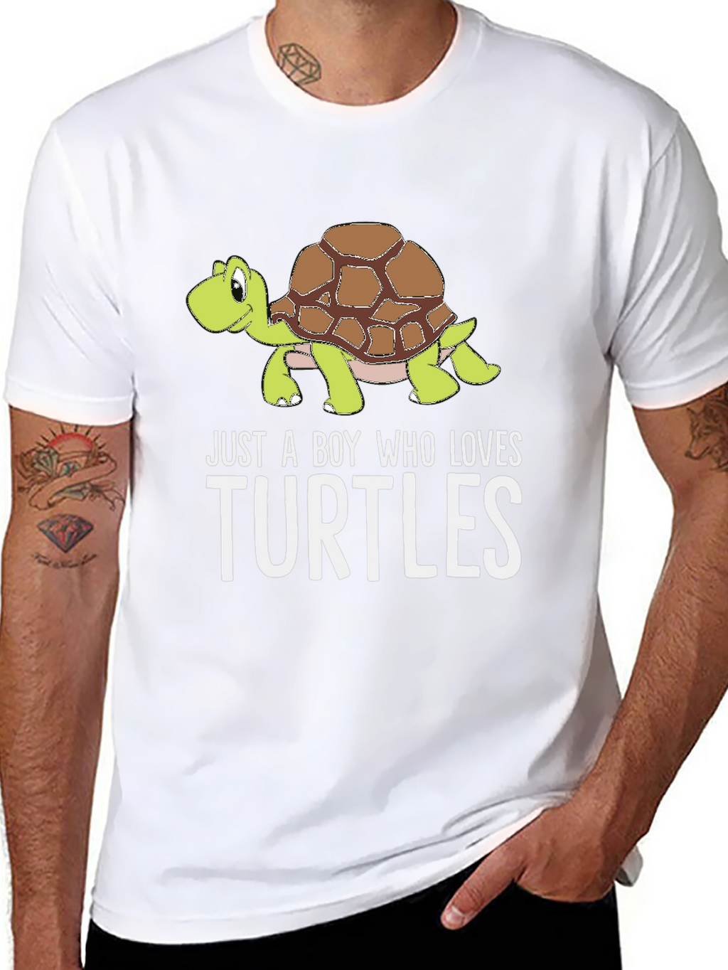Boys Turtle Lover Graphic Tee - Cute Turtle Design