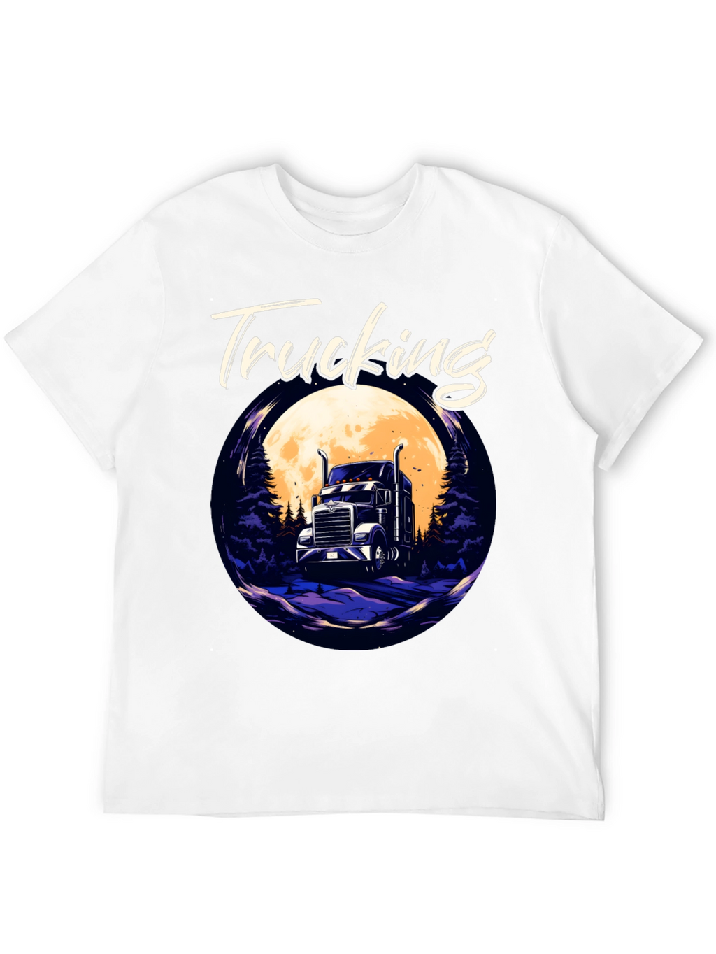 Trucking T-Shirt - Trucker Design Black Tee