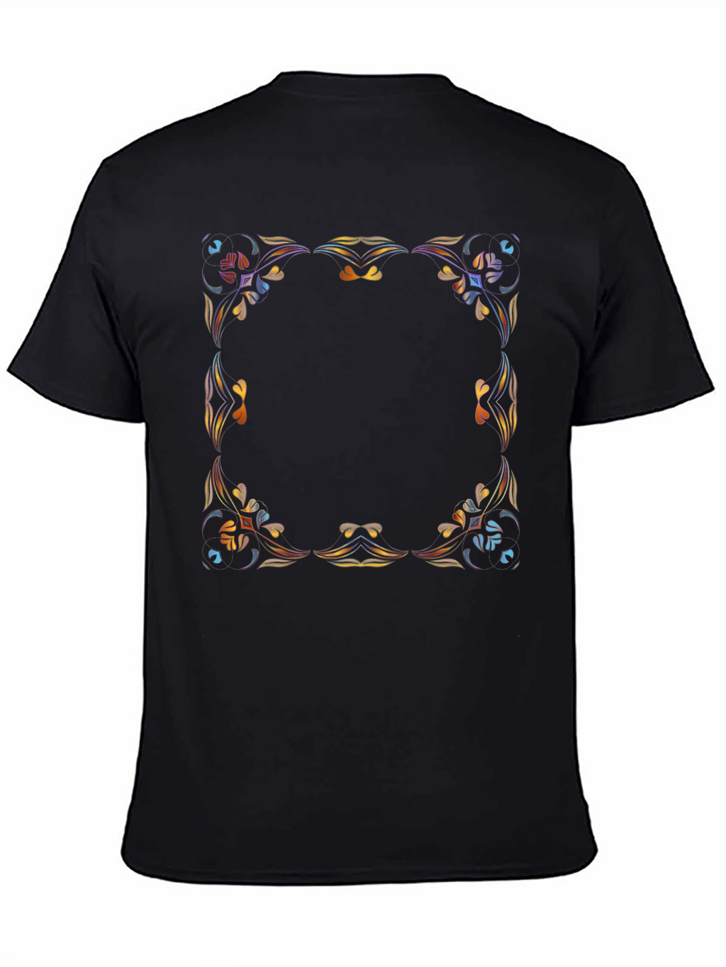 Stylish Graphic Tee - Abstract Floral Frame
