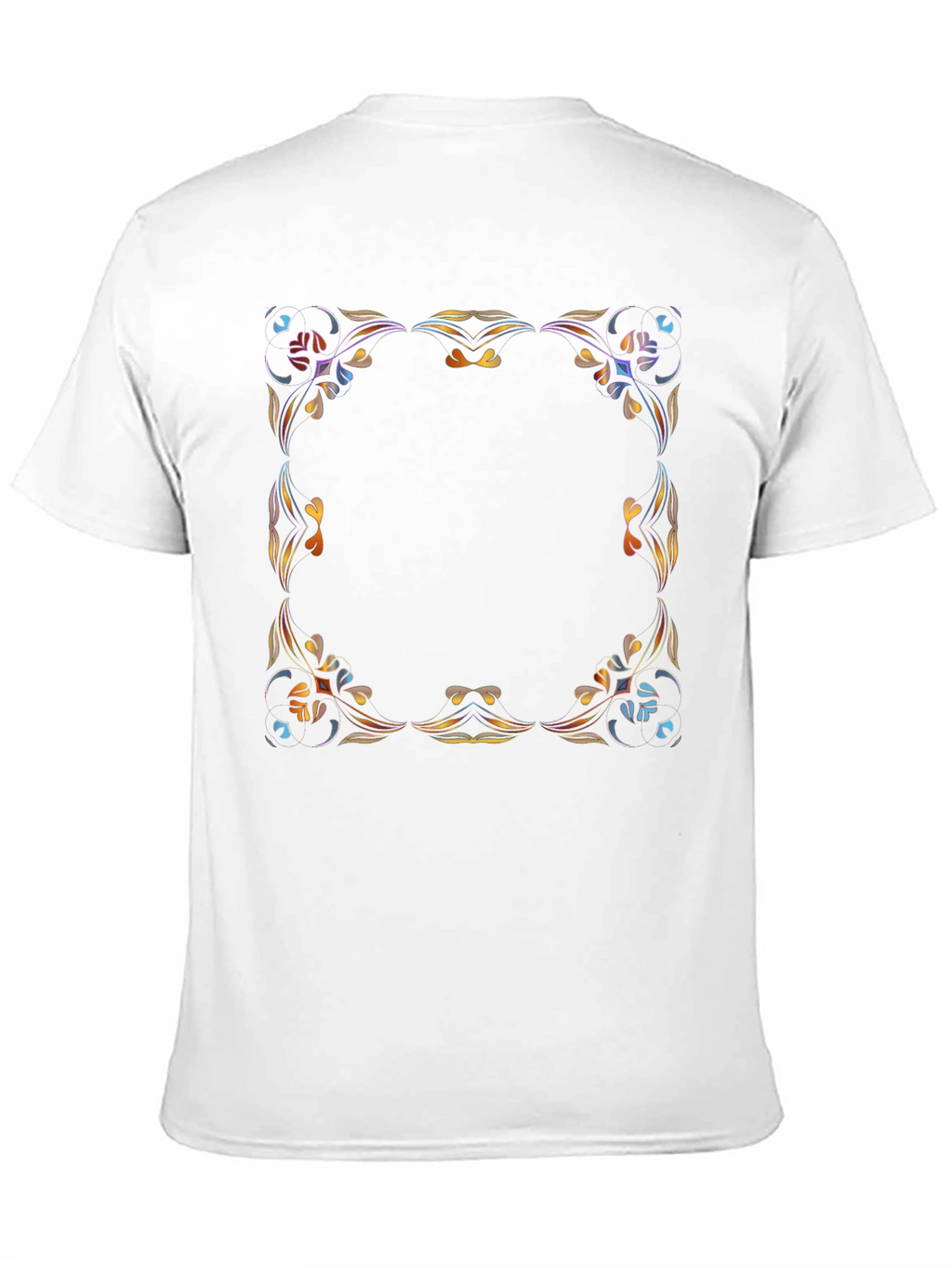 Stylish Graphic Tee - Abstract Floral Frame