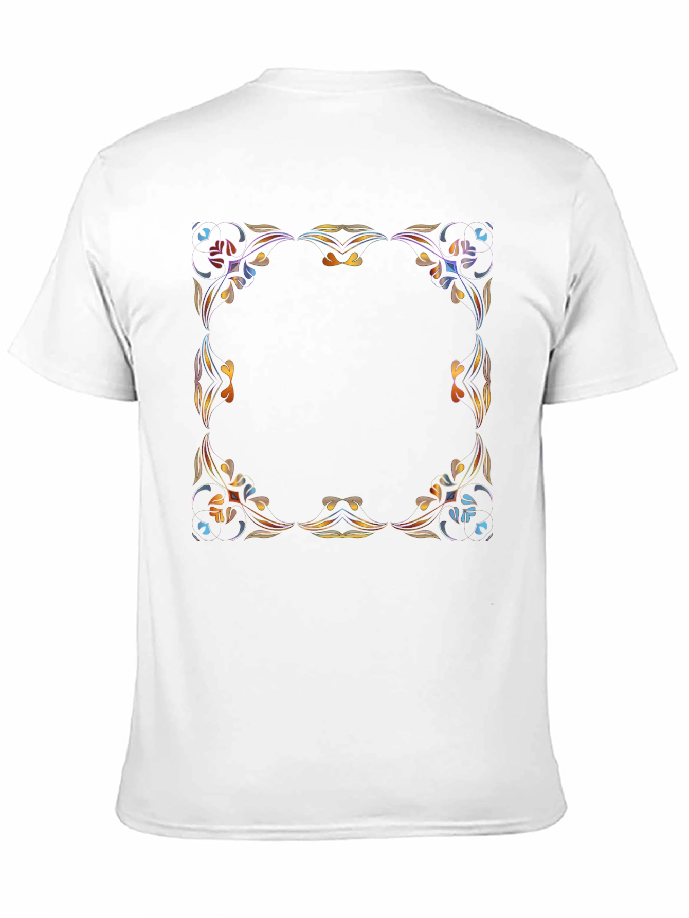 Stylish Graphic Tee - Abstract Floral Frame